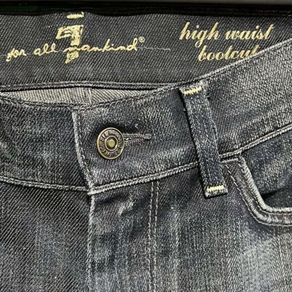 7 For All Mankind High Waist Bootcut Jeans Women's Size 29 Stretch Denim - Picture 5 of 10